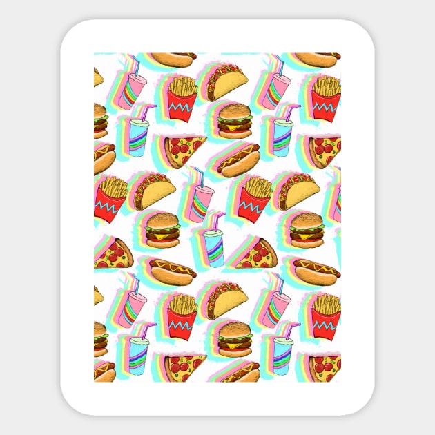 Rainbow Fast Food Sticker by micklyn